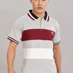 PR40 || Grey Melange || 100% Cotton Polo T-Shirt