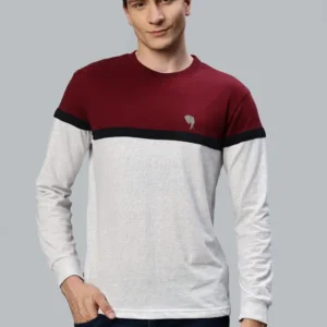 RFS008 || Maroon || Round Neck Full Sleeve T-Shirt