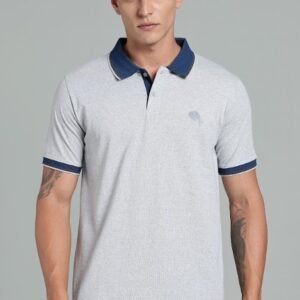 PR3 SS 004 ||GREY || 100% Cotton Polo T-Shirt