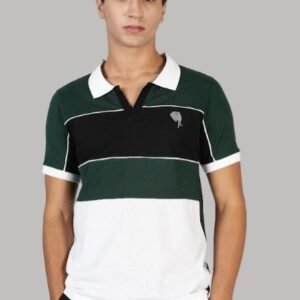 PR3 SS 005 ||GREEN&BLACK || 100% Cotton Polo T-Shirt
