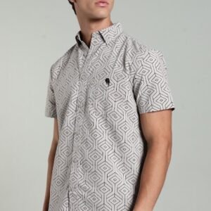 LS 002|| Grey Printed|| Half Sleeve Shirt