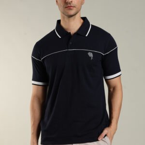 PR44 || Navy|| 100% Cotton Polo T-Shirt