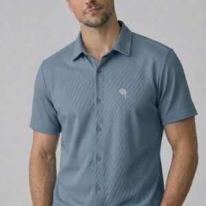 TS001||Ice blue|| Half Sleeve Shirts || 100% Cotton