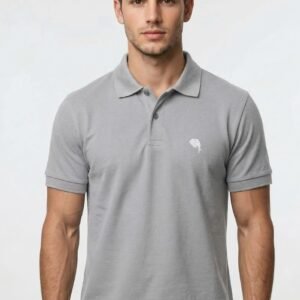 PR48|| GREY|| 100% Cotton Polo T-Shirt