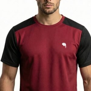 RHSOO3||MAROON|| Round Neck Half Sleeve
